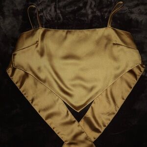 Forever 21 Gold Satin Top